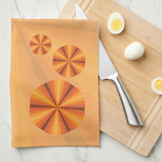 Optische Illusie Oranje handdoek (Quarter Fold)