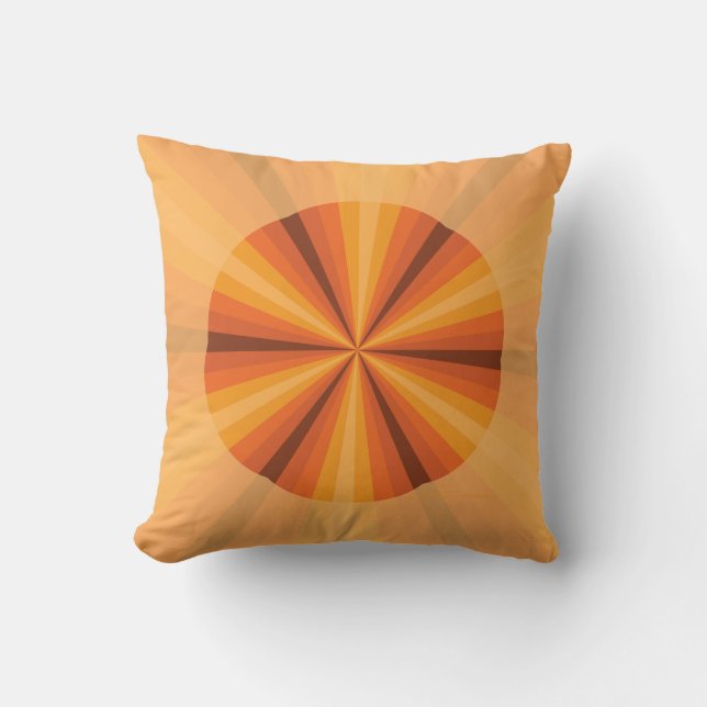 Optische Illusie Oranje kussen (Voorkant)