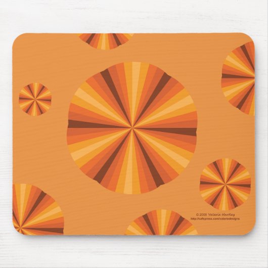 Optische Illusie Oranje Muismat (Voorkant)