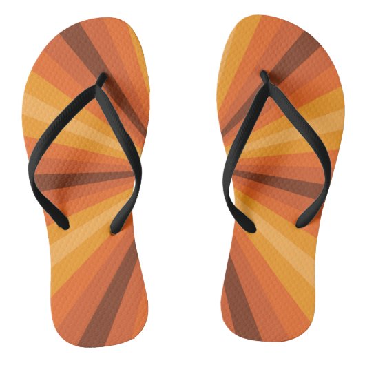 Optische Illusie Oranje Slippers Teenslippers (Voetbed)