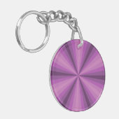 Optische Illusie Paarse Acryl Sleutelhanger (Voorkant Links)