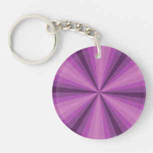 Optische Illusie Paarse Acryl Sleutelhanger