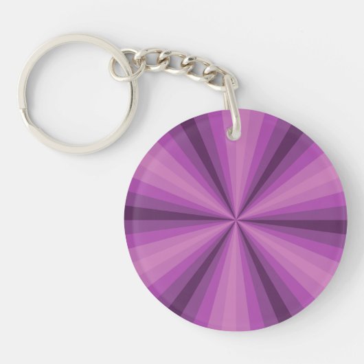 Optische Illusie Paarse Acryl Sleutelhanger (Voorkant)