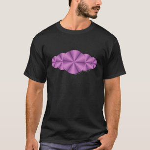 Optische Illusie Paarse Dames Donkere T-shirt