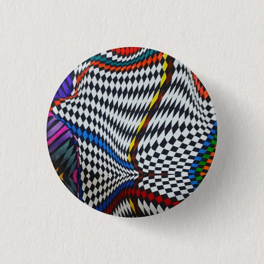 Optische illusie-pen ronde button 3,2 cm (Voorkant)