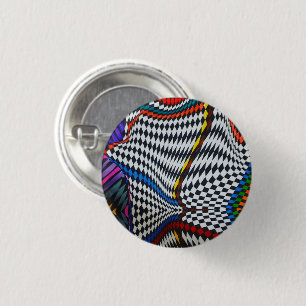 Optische illusie-pen ronde button 3,2 cm