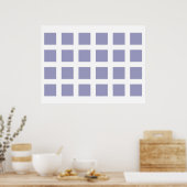 Optische illusie PerspectiefStippen Licht Blauw Wi Poster (Keuken)