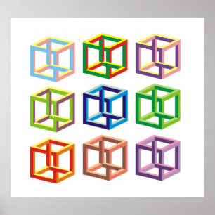 optische illusie poster