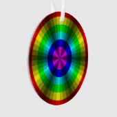 Optische Illusie Regenboog Acryl Ornament (voorkant)