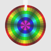 Optische Illusie Regenboog Acryl Ornament (achterkant)