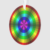 Optische Illusie Regenboog Acryl Ornament (voorkant)