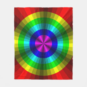 Optische Illusie Regenboog Fleece Deken