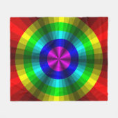 Optische Illusie Regenboog Fleece Deken (Voorkant (Horizontaal))
