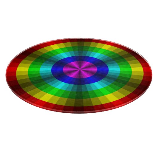 Optische Illusie Regenboog glas snijplank (Hoek)