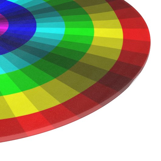 Optische Illusie Regenboog glas snijplank (Hoek)