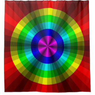 Optische Illusie Regenboog Gordijn