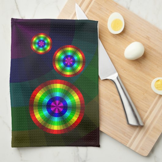 Optische Illusie Regenboog Handdoek (Quarter Fold)