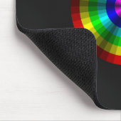 Optische Illusie Regenboog Mousepad Muismat (Hoek)