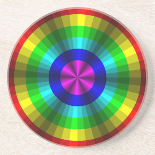 Optische Illusie Regenboog Onderzetter