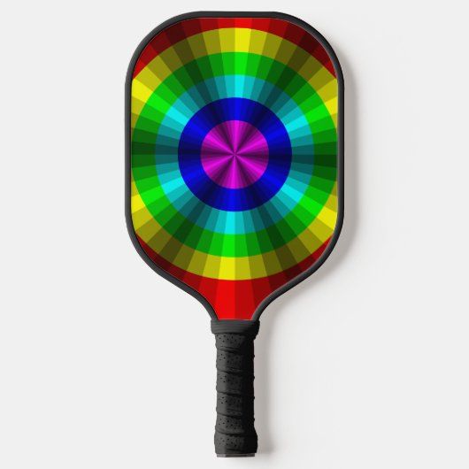 Optische Illusie Regenboog Pickleball Paddle (Voorkant)