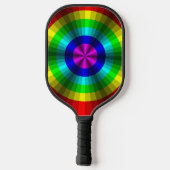 Optische Illusie Regenboog Pickleball Paddle (Achterkant)