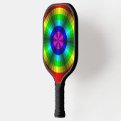 Optische Illusie Regenboog Pickleball Paddle (Links)