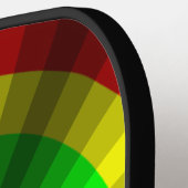 Optische Illusie Regenboog Pickleball Paddle (Links Detail)