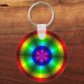 Optische Illusie Regenboog Sleutelhanger (Voorkant)
