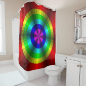 Optische illusie regenbooggordijn douchegordijn (In situ)
