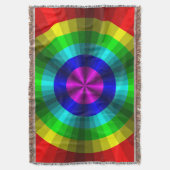 Optische illusie regenboogschroefdraad deken (Voorkant Verticaal)