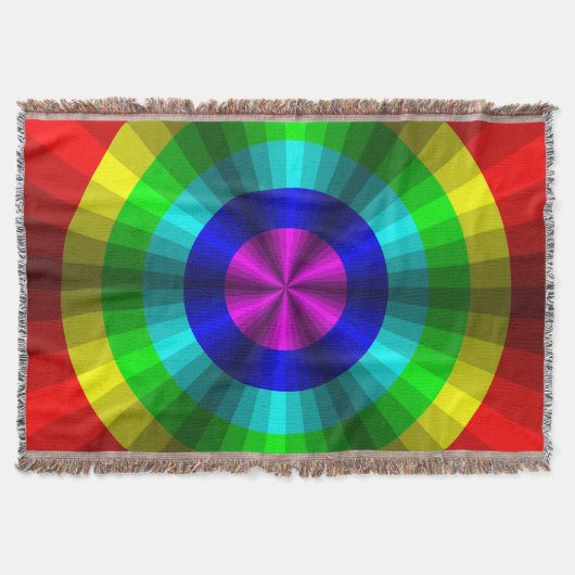 Optische illusie regenboogschroefdraad deken (Voorkant)
