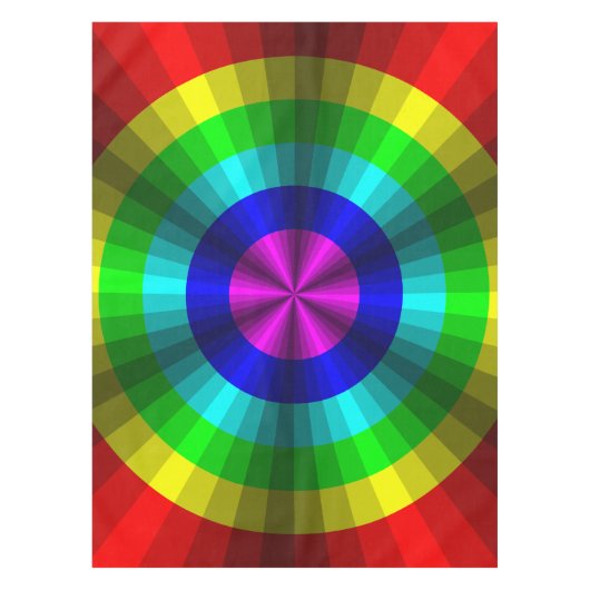 Optische illusie regenboogtablet tafelkleed (Voorkant)