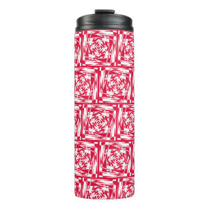 Optische Illusie Reis Tumbler – Rood & Wit  Thermosbeker
