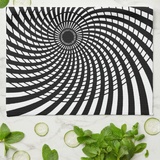 OPTISCHE ILLUSIE REPRESkunst Theedoek (Gevouwen)