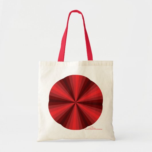 Optische Illusie Rode Boodschappentas Tote Bag (Voorkant)