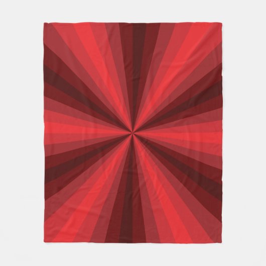 Optische Illusie Rode Fleece Deken (Voorkant)