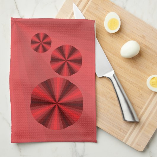 Optische Illusie Rode Handdoek (Quarter Fold)