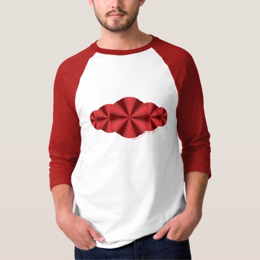 Optische Illusie Rode Lichte Shirt Heren (Voorkant)
