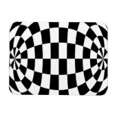 Optische Illusie Ronde dammen Zwart Wit Magneet (Horizontaal)