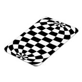 Optische Illusie Ronde dammen Zwart Wit Magneet (Linkerzijde)