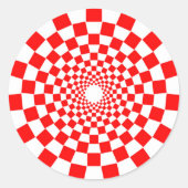 OPTISCHE ILLUSIE RONDE STICKER (Voorkant)