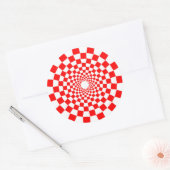 OPTISCHE ILLUSIE RONDE STICKER (Envelop)