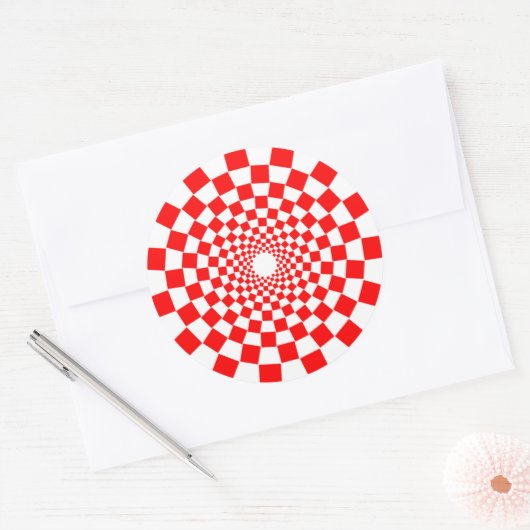 OPTISCHE ILLUSIE RONDE STICKER (Envelop)