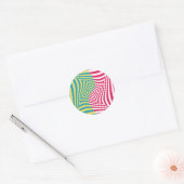 Optische illusie ronde sticker (Envelop)