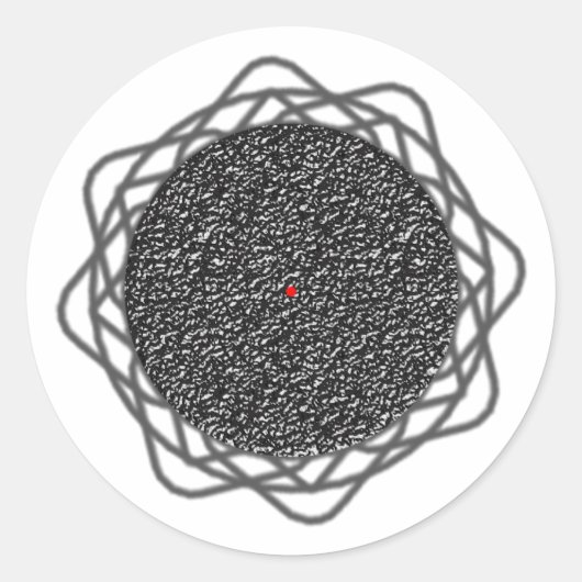 Optische Illusie Ronde Sticker (Voorkant)