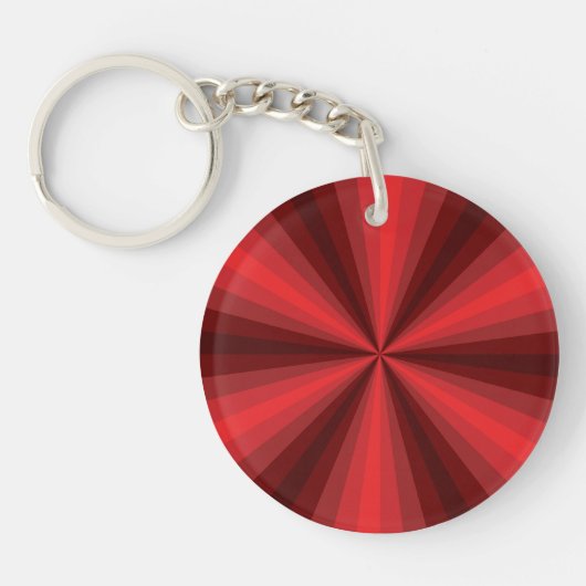 Optische Illusie Rood Acryl Sleutelhanger (Voorkant)