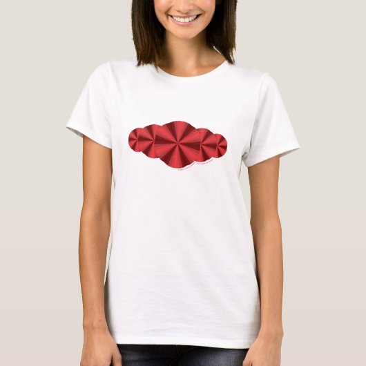 Optische Illusie Rood Licht T-shirt voor Dames (Voorkant)
