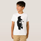 Optische illusie saxofone of vrouw t-shirt (Voorkant volledig)
