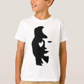 Optische illusie saxofone of vrouw t-shirt (Voorkant)