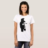 Optische illusie saxofone of vrouw t-shirt (Voorkant volledig)